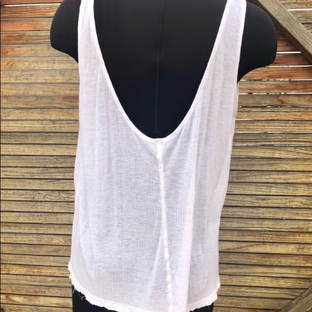 Free People Draped Tank Size Large White - Picture 3 of 3